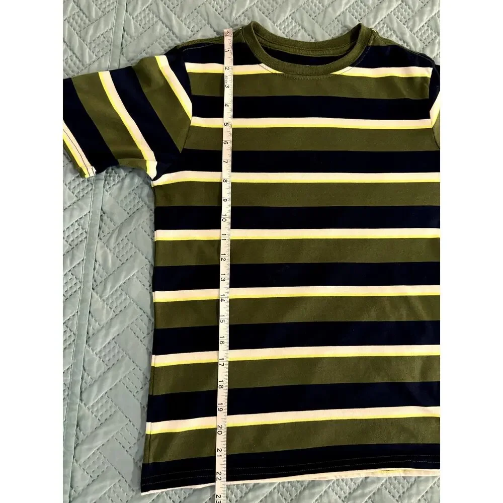 WONDER NATION YOUTH STRIPED SHORT SLEEVE CREW NECK T-SHIRT SIZE LARGE 10-12 - Picture 6 of 6